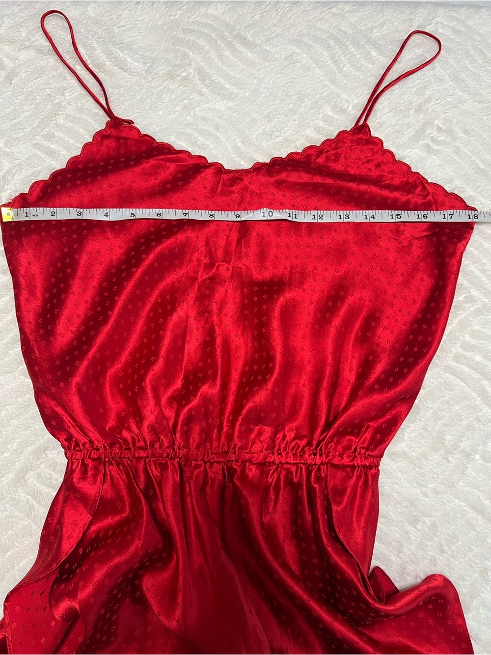 Vintage Galadriel 100% Silk Red Romper Teddy Lingerie Bodysuit Size L - Picture 13 of 15